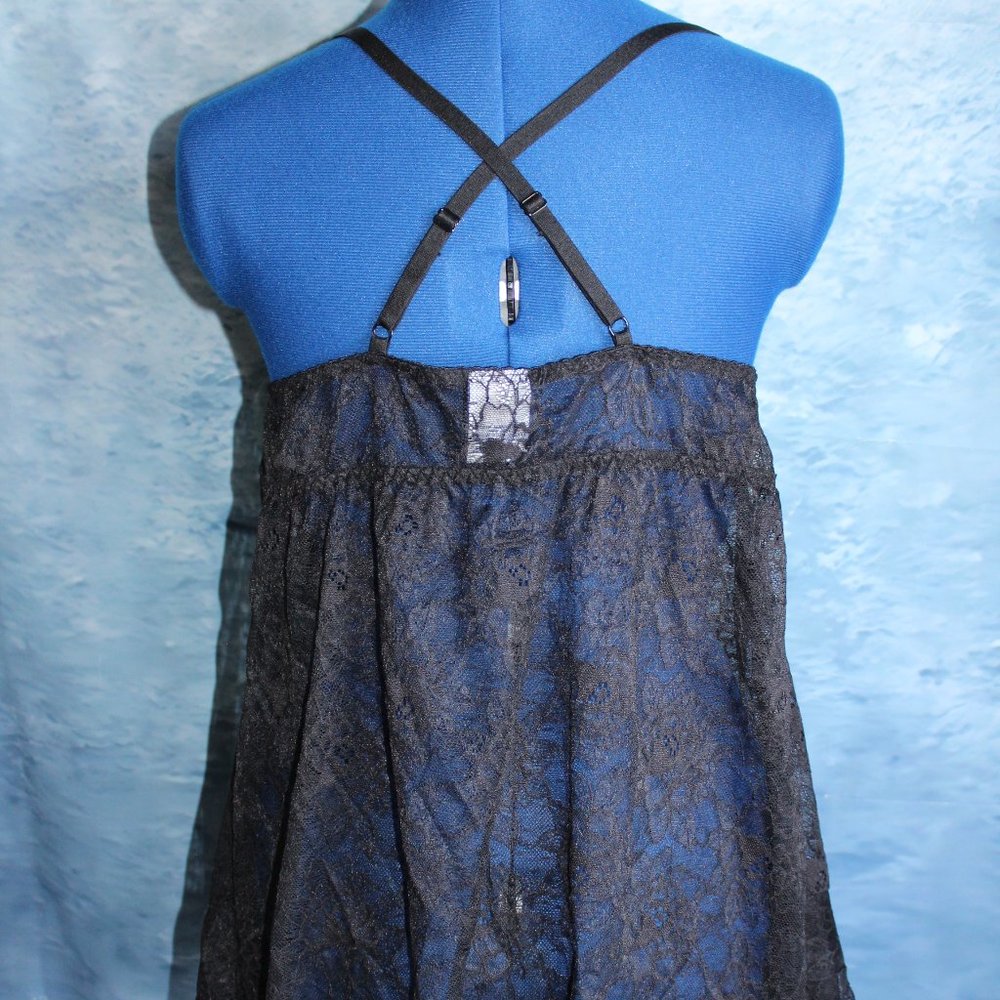 Apt. 9 Black Red Lace Crossed Back Babydoll Lingerie Size L - Picture 5 of 9